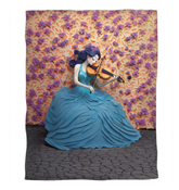 Cool blue kirigami design on tranquil duvet cover.